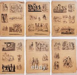 19 Lot 19 Planches D'imprimerie E Plon Drawing Daumier Grévin Randon Cartoon