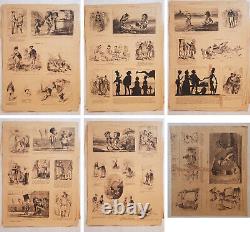 19 Lot 19 Planches D'imprimerie E Plon Drawing Daumier Grévin Randon Cartoon