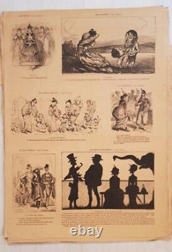 19 Lot 19 Planches D'imprimerie E Plon Drawing Daumier Grévin Randon Cartoon