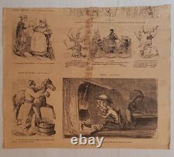 19 Lot 19 Planches D'imprimerie E Plon Drawing Daumier Grévin Randon Cartoon