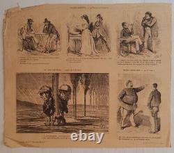 19 Lot 19 Planches D'imprimerie E Plon Drawing Daumier Grévin Randon Cartoon