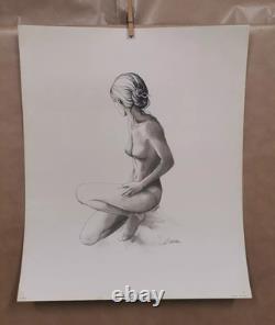 1980 Manzano Virginie, Signed Print In The Plate 50x60 Original