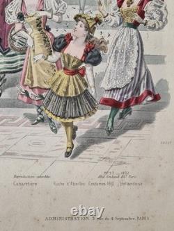19th Century Print Fashion Plate Le Moniteur de la Mode Drawing by H. Charles