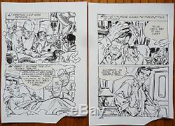 2 Erotic Original Plates Stelio Fenzo For Elvifrance Friend Hugo Pratt