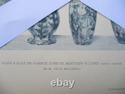 2 old plates from the Journal of Decoration, photos and drawings of vases