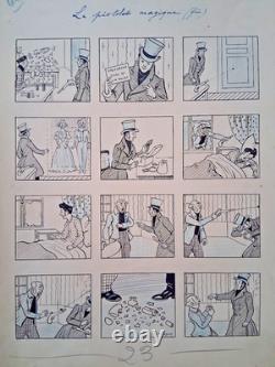 2 original comic strips signed by LUC LEGUEY. The Magic Pistol