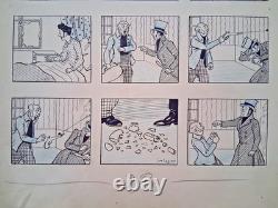 2 original comic strips signed by LUC LEGUEY. The Magic Pistol