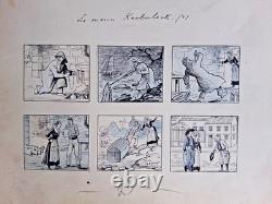 2 original comic strips signed by LUC LEGUEY. The sailor Kerbaleck