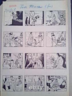 2 original signed comic strip pages (LUC LEGUEY). Tom Thumb