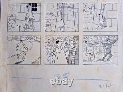 2 signed comic pages by PAUL D'ESPAGNAT. Fantastic. The Rubber Man