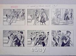 3 original comic strips signed by G. Quesnel. Charles V. Toad