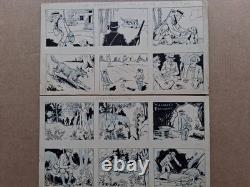 3 original unsigned comic pages (LUC LEGUEY). Braconne