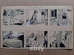 3 original unsigned comic pages (LUC LEGUEY). Braconne