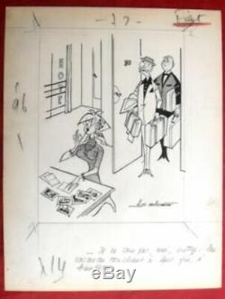 4 Original Drawings Of A.g. Badert Bd Original Board