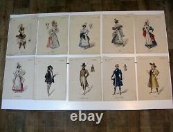 48 Boards Opera Theatre La Boheme (puccini) 1896 Original Drawing Costume Decoration