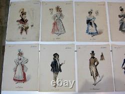 48 Boards Opera Theatre La Boheme (puccini) 1896 Original Drawing Costume Decoration