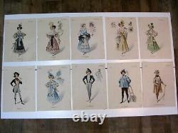 48 Boards Opera Theatre La Boheme (puccini) 1896 Original Drawing Costume Decoration