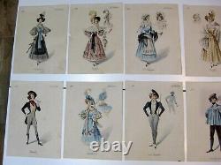 48 Boards Opera Theatre La Boheme (puccini) 1896 Original Drawing Costume Decoration