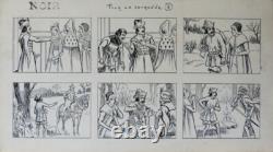 5 Original Boards Drawings by FALCO circa 1910 Story in Pictures Comic Drawing
