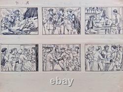 5 original comic pages signed by YMER. The Eagle Hunter