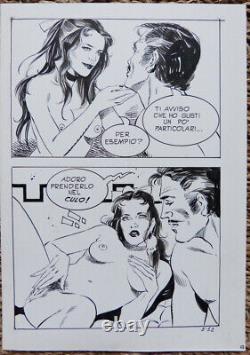 64 Original Erotic Plates by Massimo PESCE Elvifrance Comics 1985 The Reporter