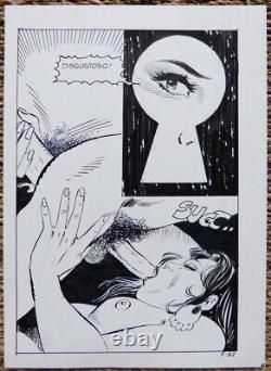 '64 original erotic comic book plates by Massimo PESCE Elvifrance BD 1985 The Reporter'