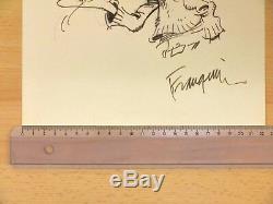 A. Franquin Splendid Original Drawing Gaston (canson 22 X 30 Cm) Be