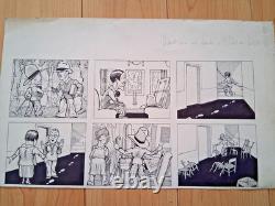 A series of 3 unsigned comic strips. Comic.