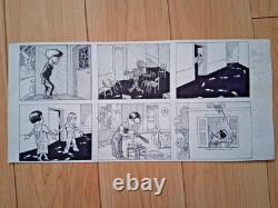 A series of 3 unsigned comic strips. Comic.