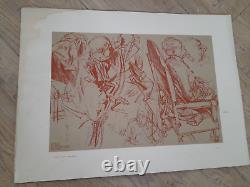 Adolf von Menzel - Original plate - 34/46 - The Art Treasure - Art - Drawing