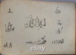 Album of Original Drawings 1853-1855 Bound in Leather 22 Plates