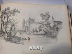 Album of Original Drawings 1853-1855 Bound in Leather 22 Plates Album of Original Drawings 1853-1855 Bound in Leather 22 Plates