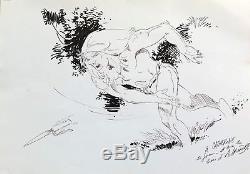 André Cheret Drawing Rahan Signed