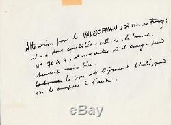 André Franquin Signed Autograph Letter With Model