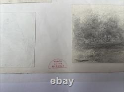 André Giroux Board of 8 Drawings of Landscapes & Animals