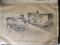 Antique Book, Art Deco Furniture Design, 188 Drawing Plates, Pierre Tridon