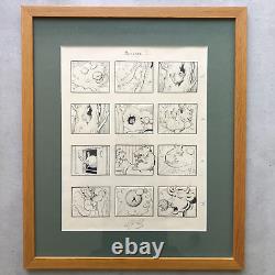 BOUM drawing LAUGHING COW Original Panel signed RABIER Gédéon vintage antique