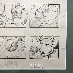 BOUM drawing LAUGHING COW Original Panel signed RABIER Gédéon vintage antique