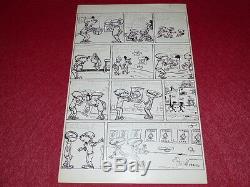 Bd Drawing Strido Humor Press / Bd Board Original Signed Children 1960 50x32