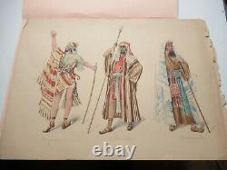 Beautiful Board Watercolor Costumes Originals Style Job 1890 Theatre Bible