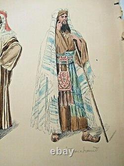 Beautiful Board Watercolor Costumes Originals Style Job 1890 Theatre Bible