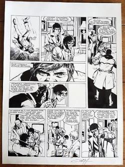 Beautiful Original Board Signed Bob Morane + Coria The Yellow Shadow Warriors