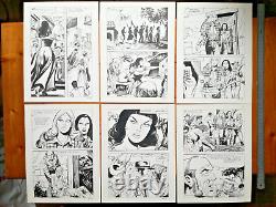 Birago BALZANO Zora 1976 Rare series 6 panels! Italian comic Original board