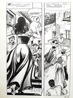 Birago BALZANO Zora 1976 Rare series 6 panels! Italian comic Original board