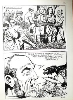 Birago BALZANO Zora 1976 Rare series 6 panels! Italian comic Original board
