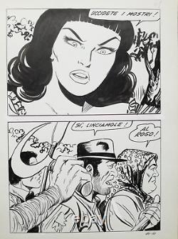 Birago BALZANO Zora 1976 Rare series 6 panels! Italian comic Original board