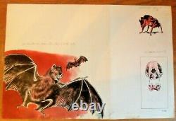 Board Color Drawings Original Watercolor René Hausman Vampire