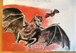 Board Color Drawings Original Watercolor René Hausman Vampire