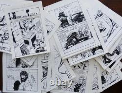 Bruno Marraffa 90 original comic pages Elvifrance erotic crime drawing