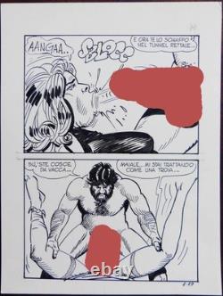 Bruno Marraffa 90 original comic pages Elvifrance erotic crime drawing